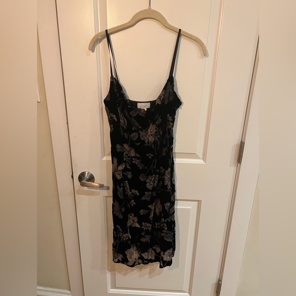 Anthropologie Sage the Label Floral Velvet Mini Dress - XS